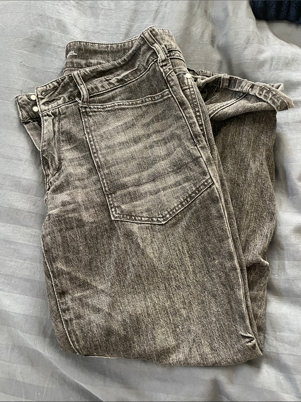 Pilcro Black Faded High-Waist Jeans